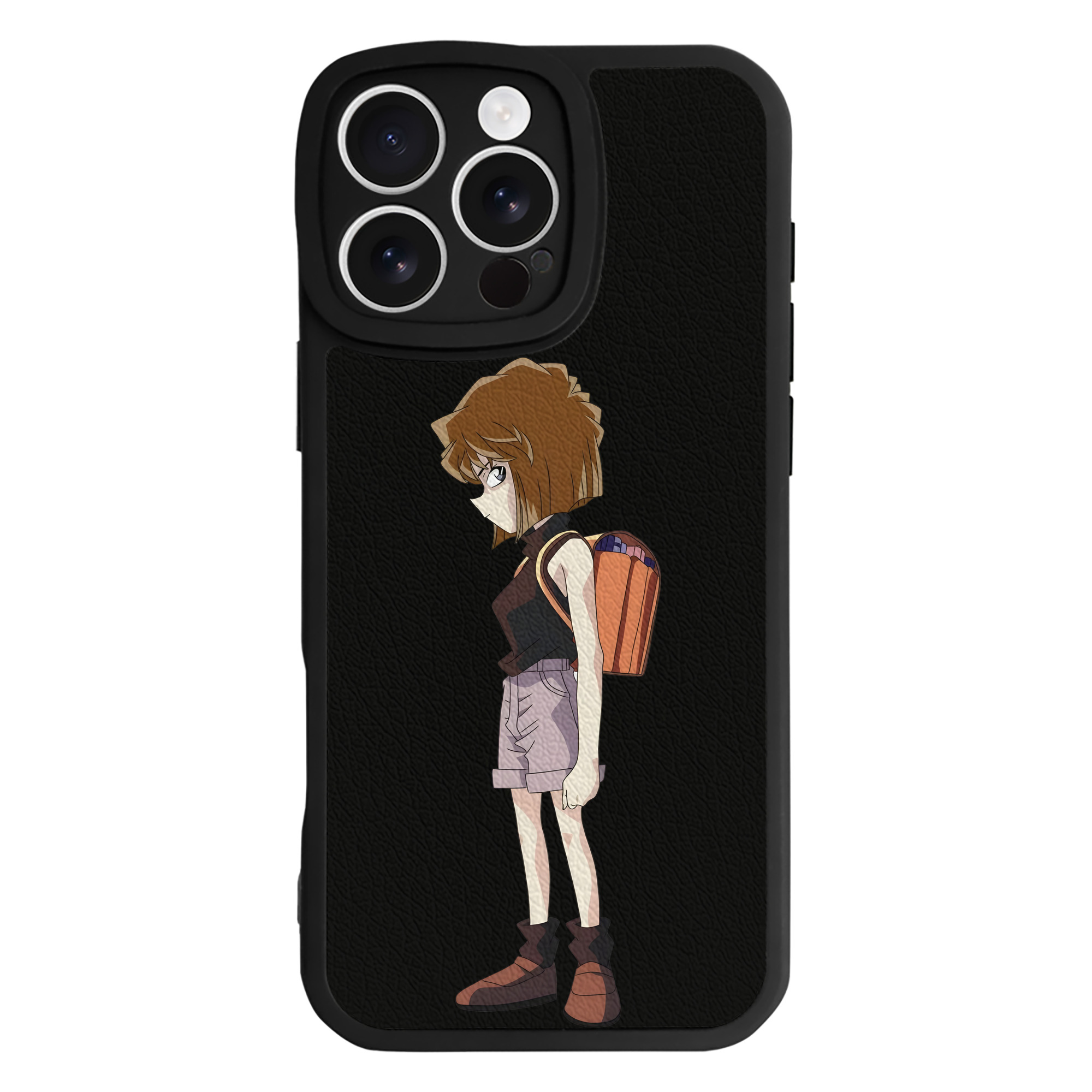 （画像用） 名探偵コナン 灰原 哀 はいばら あい Detective Conan Anita Hailey、Vi Graythorn Haibara Ai 【iPhone 16シリーズ対応】シリコンスマホケース（レザー調） 材質：シリコン